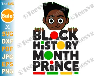 Kids Black History SVG PNG Black History Month Prince Melanin Boy Cricut Shirt Design