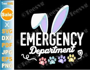 Easter Emergency Department Nurse Svg PNG Room Emergency Medicine Svg Er Nurse Bunny Ears stethoscope Cricut Shirt Design.